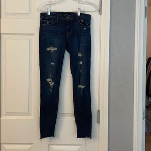 JBrand Distressed Skinny Cropped Leg Denim